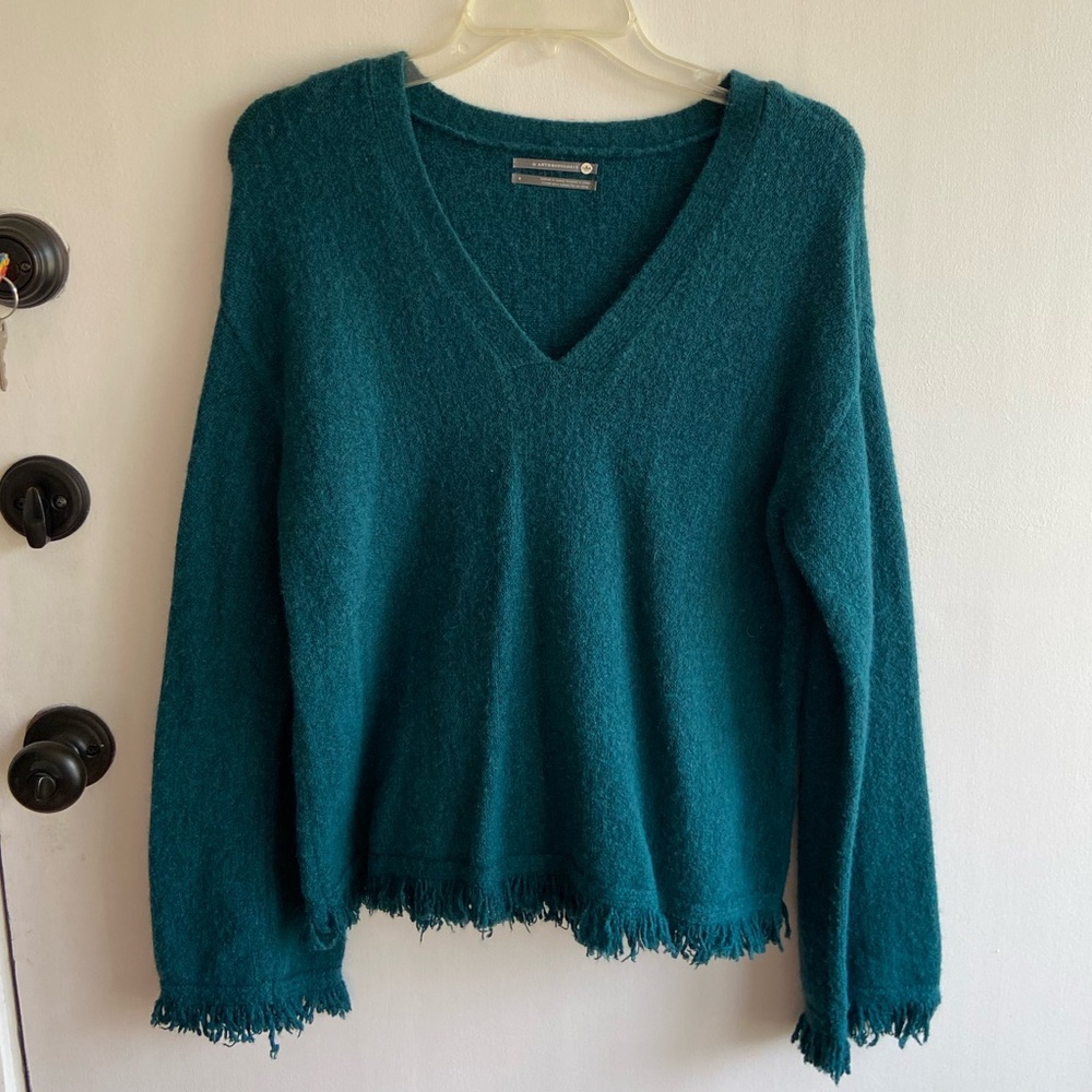 Teal V-Neck Sweater